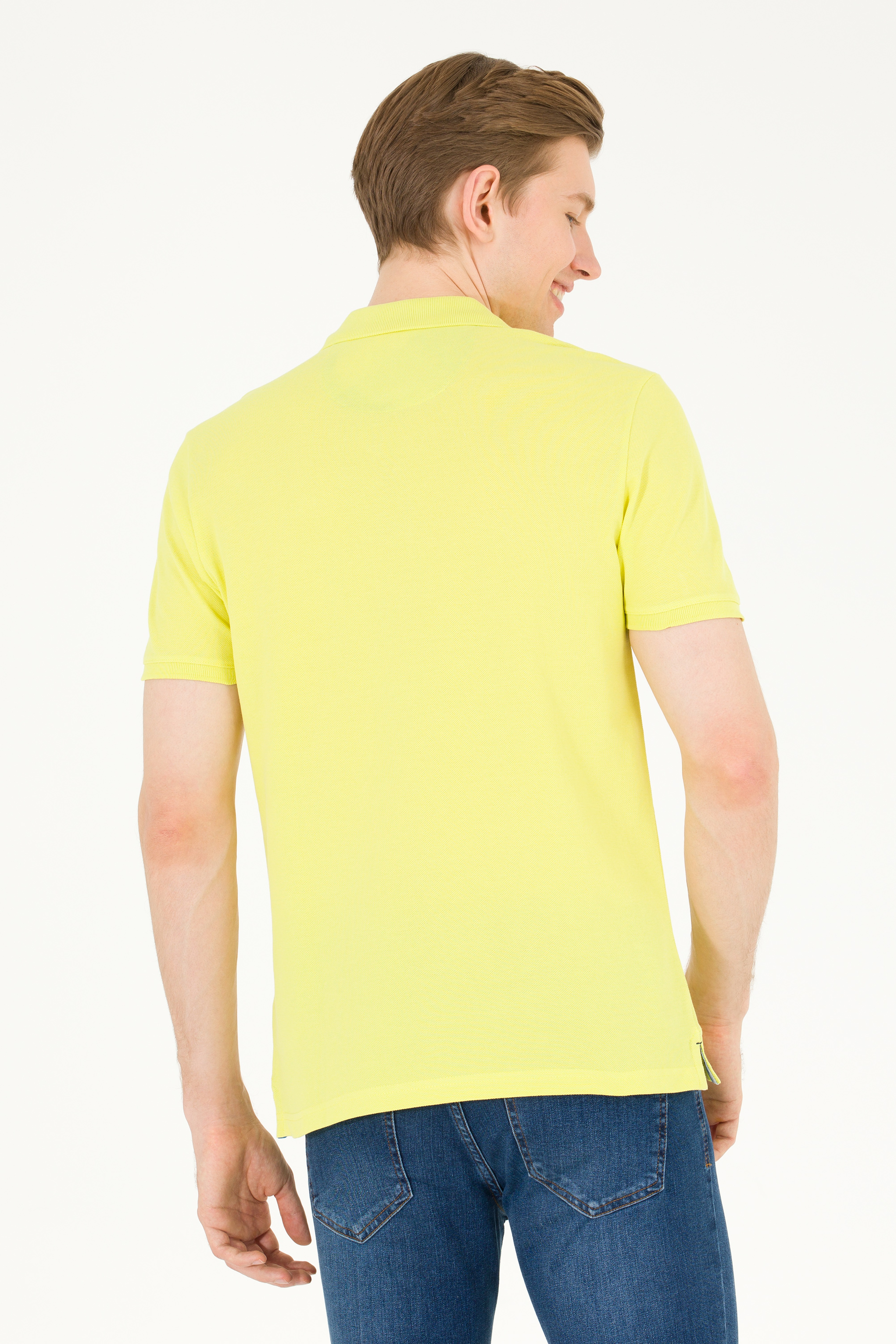 Erkek Citron Basic Polo Yaka Tişört - Image 5