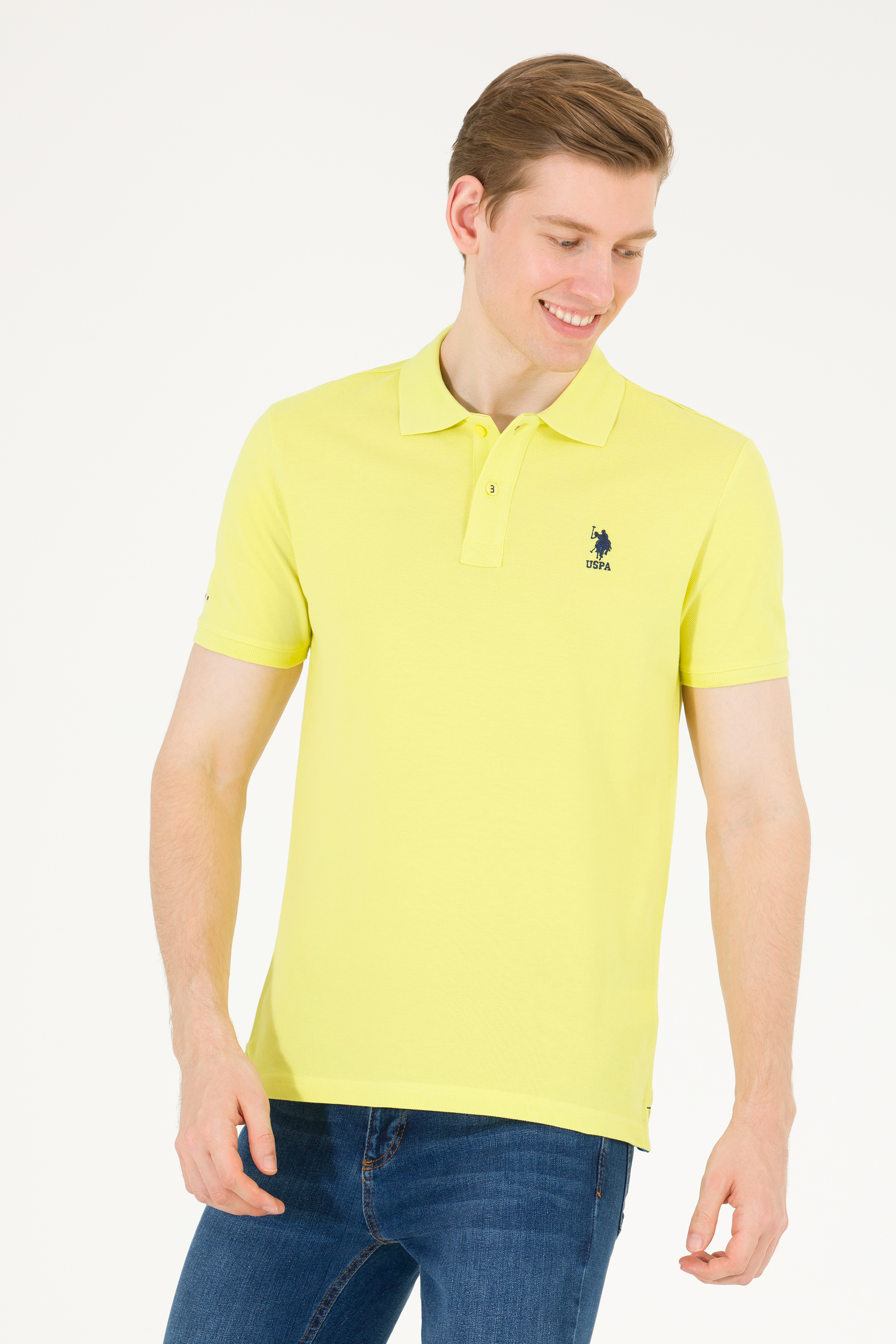 Erkek Citron Basic Polo Yaka Tişört - Image 4