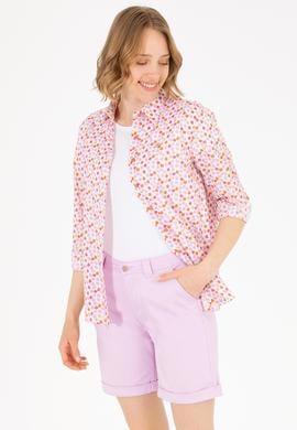 Kadın Somon Uzun Kollu Gömlek - 50267466012