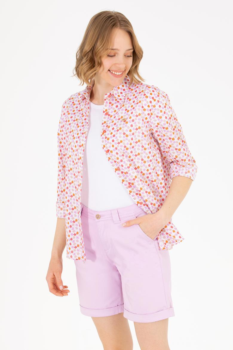 Kadın Somon Uzun Kollu Gömlek