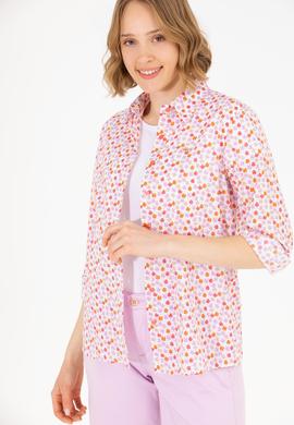 Kadın Somon Uzun Kollu Gömlek - 50267466012