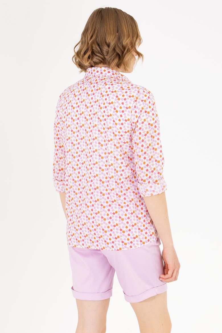 Kadın Somon Uzun Kollu Gömlek - 50267466012