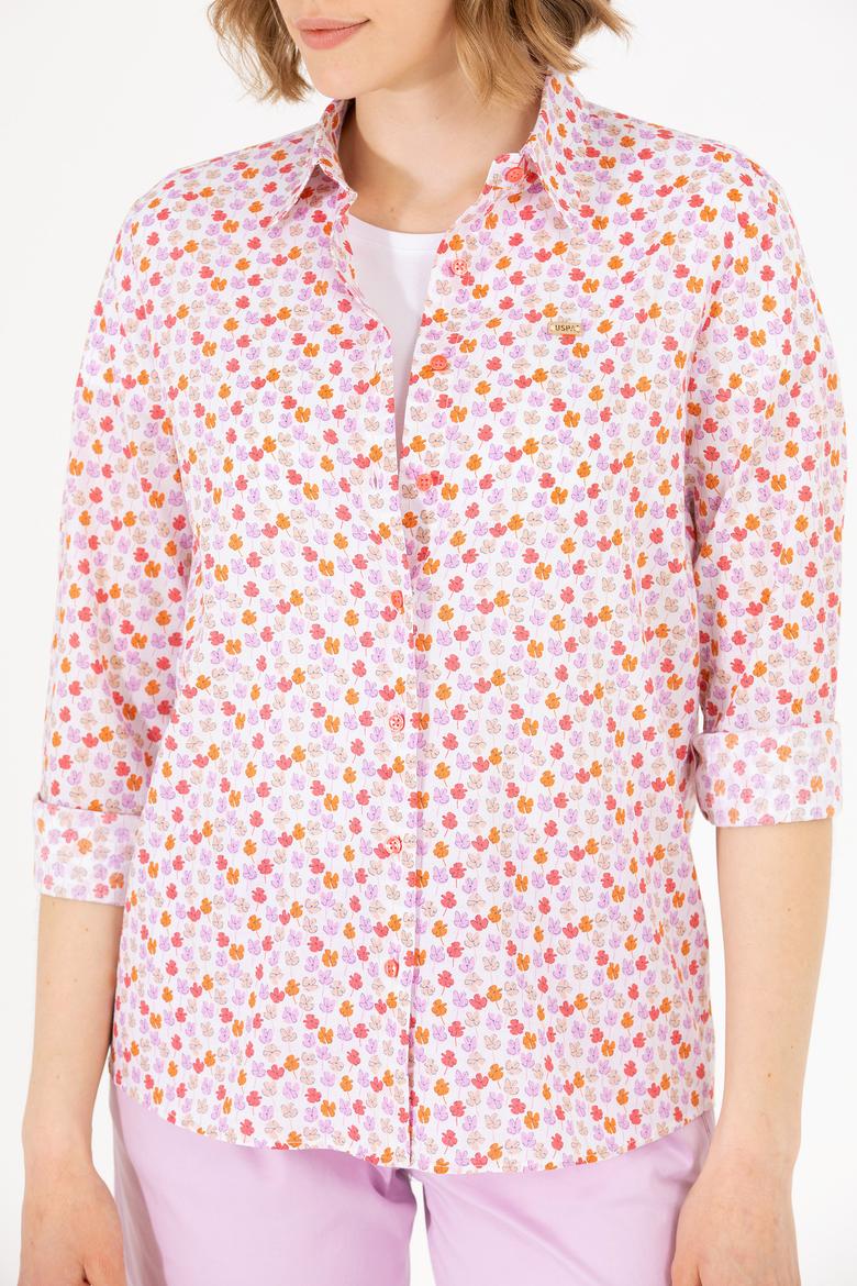 Kadın Somon Uzun Kollu Gömlek - 50267466012