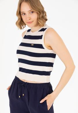 Kadın Lacivert Bisiklet Yaka Kazak - 50264623003