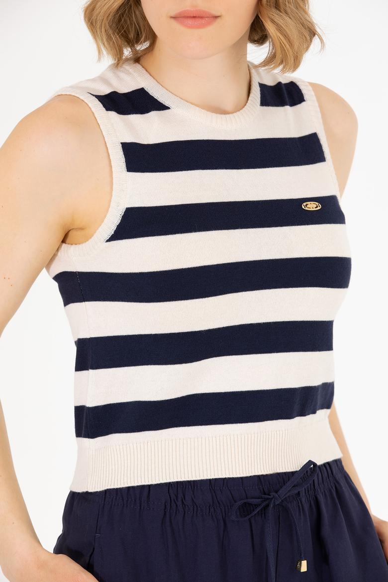 Kadın Lacivert Bisiklet Yaka Kazak - 50264623003