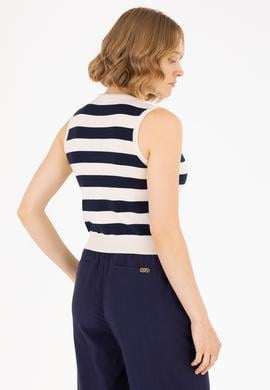 Kadın Lacivert Bisiklet Yaka Kazak - 50264623003