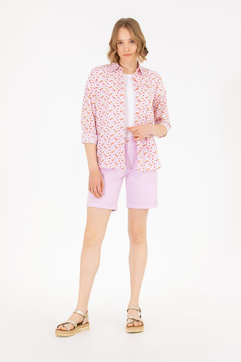 Kadın Manolya Dokuma Şort - 50263220056