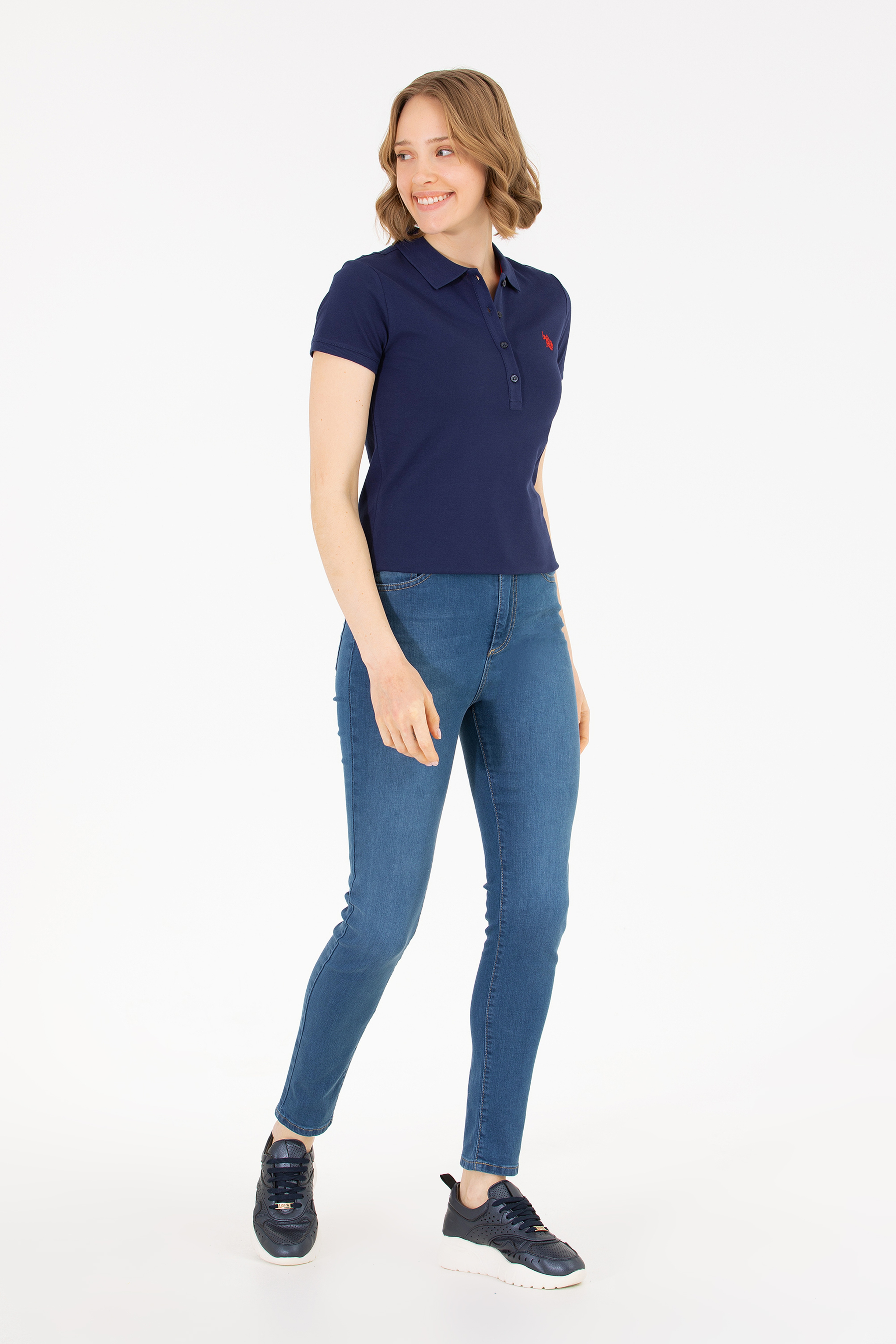 Kadın Mavi Skinny High Waist Fit Jean Pantolon - Image 1