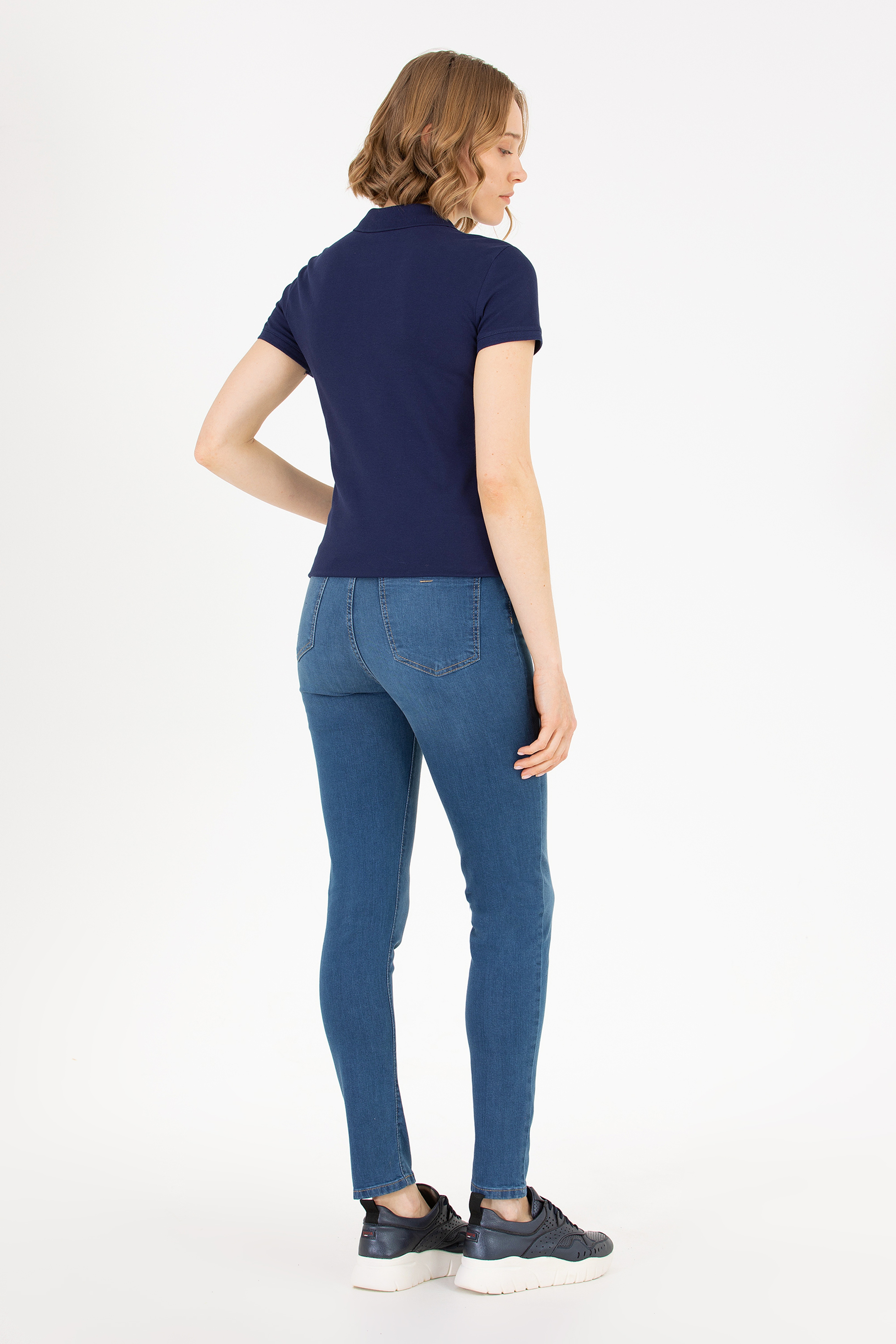 Kadın Mavi Skinny High Waist Fit Jean Pantolon