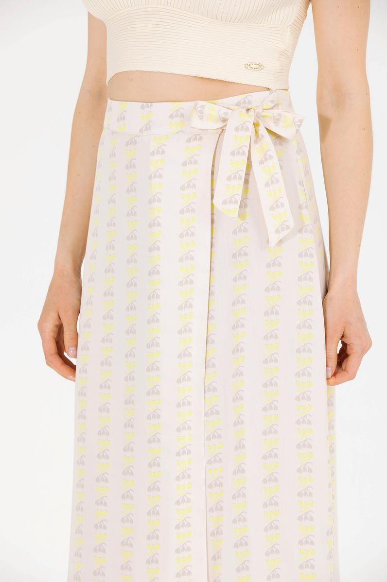 Kadın Ekru Dokuma Etek