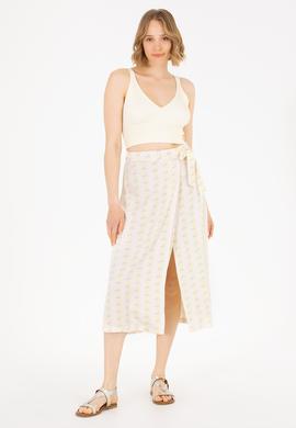 Kadın Ekru Dokuma Etek - 50263210012
