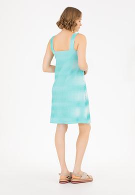 Kadın Mint Bisiklet Yaka Örme Elbise - 50263763046