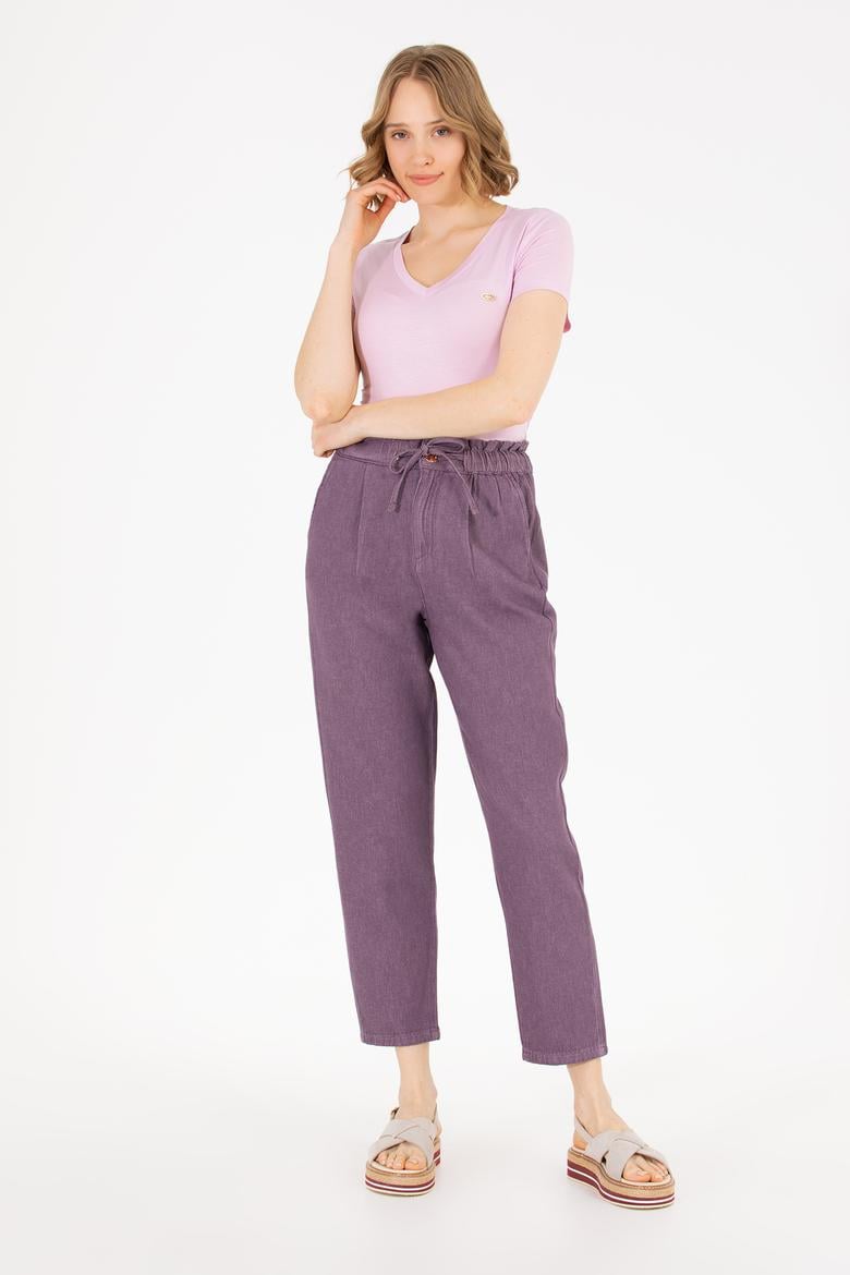 Kadın Mor Jean Pantolon