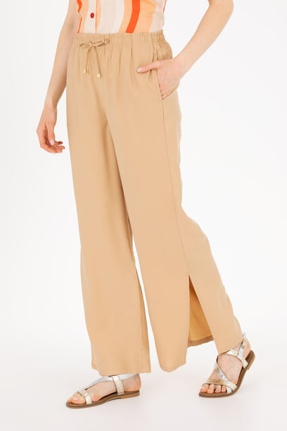 Kadın Camel Loose Relax Fit Pantolon