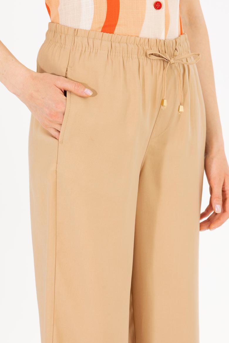 Kadın Camel Loose Relax Fit Pantolon - 50263197014