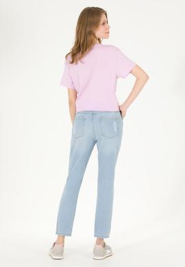 Kadın Açık Mavi Boy Friend Fit Jean Pantolon - 50263808003