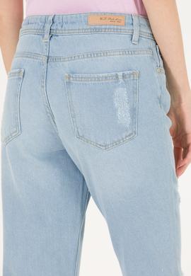 Kadın Açık Mavi Boy Friend Fit Jean Pantolon - 50263808003
