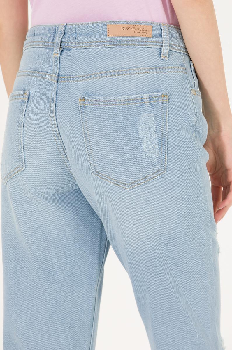 Kadın Açık Mavi Boy Friend Fit Jean Pantolon