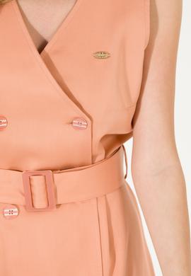 Kadın Pudra Mini Boy Dokuma Elbise - 50262584011