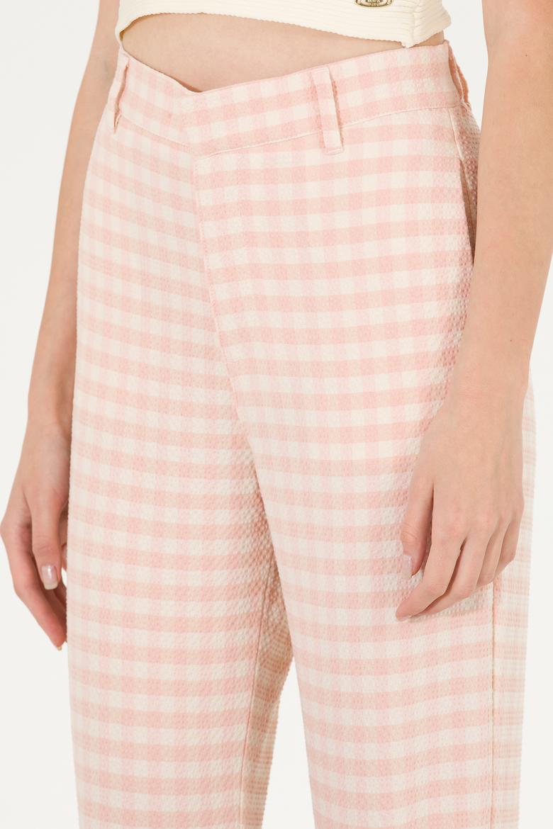 Kadın Pudra Carrot High Waist Fit Pantolon - 50263205003