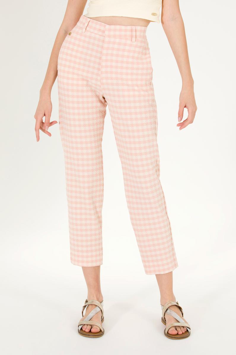 Kadın Pudra Carrot High Waist Fit Pantolon