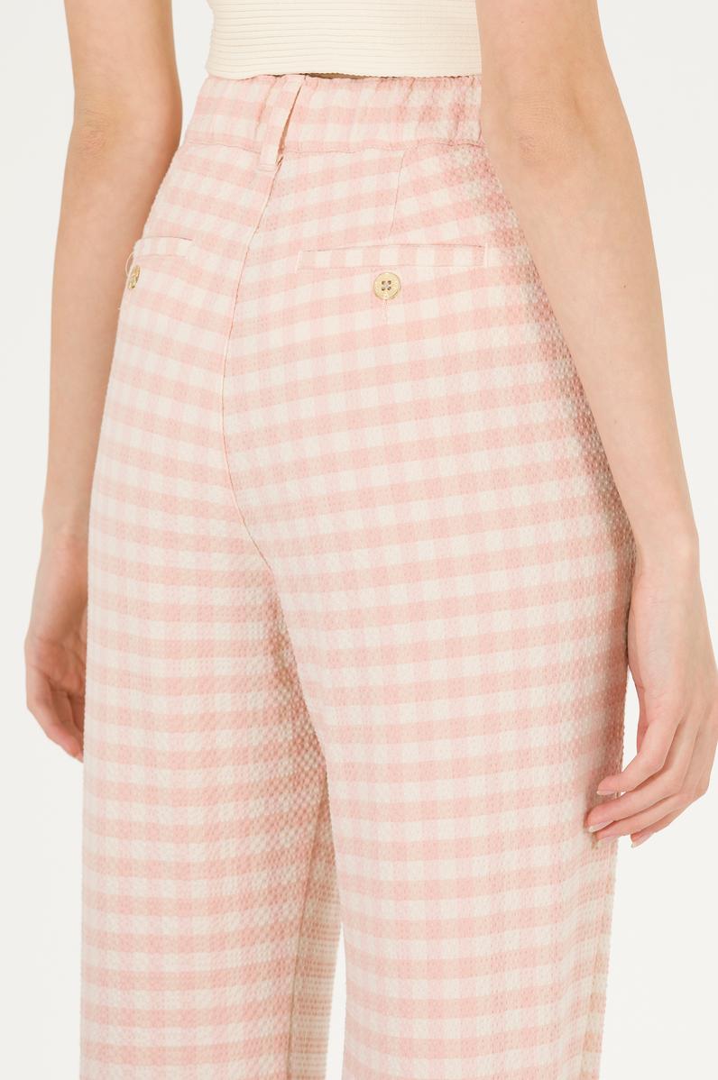 Kadın Pudra Carrot High Waist Fit Pantolon