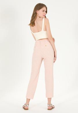 Kadın Pudra Carrot High Waist Fit Pantolon - 50263205003