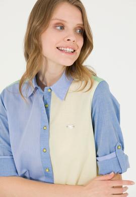 Kadın Neon Sarı Uzun Kollu Gömlek - 50264059003