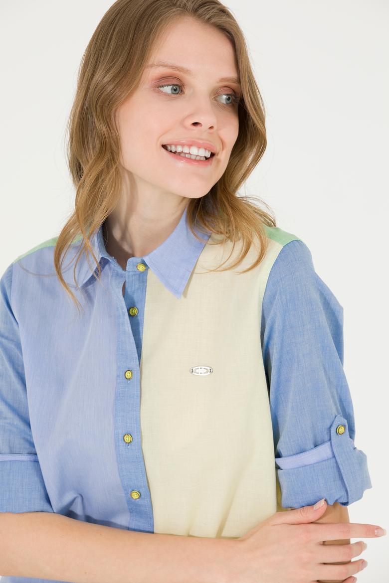 Kadın Neon Sarı Uzun Kollu Gömlek - 50264059003