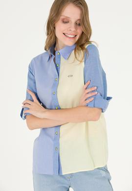 Kadın Neon Sarı Uzun Kollu Gömlek - 50264059003