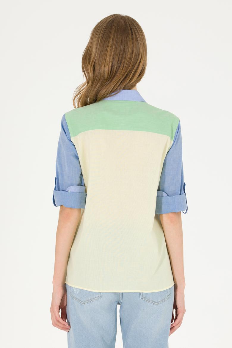 Kadın Neon Sarı Uzun Kollu Gömlek - 50264059003