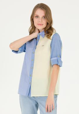 Kadın Neon Sarı Uzun Kollu Gömlek - 50264059003