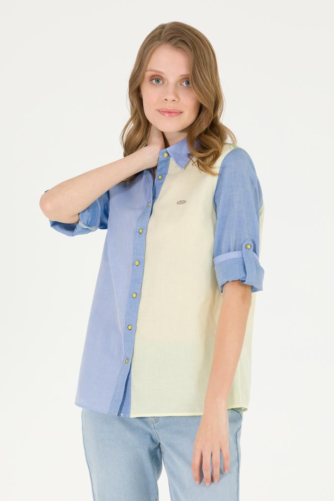 Kadın Neon Sarı Uzun Kollu Gömlek