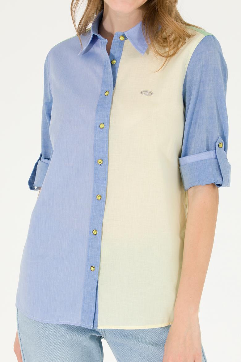 Kadın Neon Sarı Uzun Kollu Gömlek - 50264059003