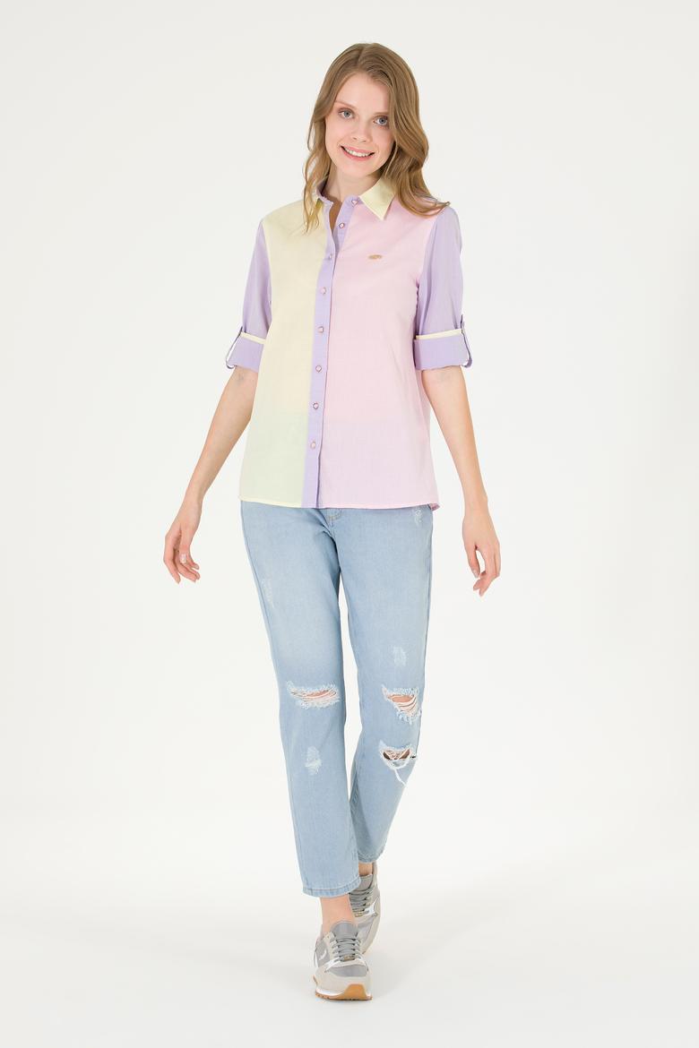 Kadın Manolya Uzun Kollu Gömlek - 50264059011