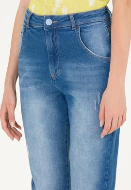 Kadın Mavi Mom High Waist Fit Jean Pantolon - 50266288003