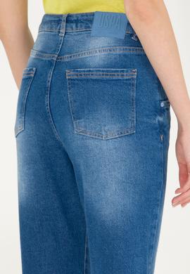 Kadın Mavi Mom High Waist Fit Jean Pantolon - 50266288003
