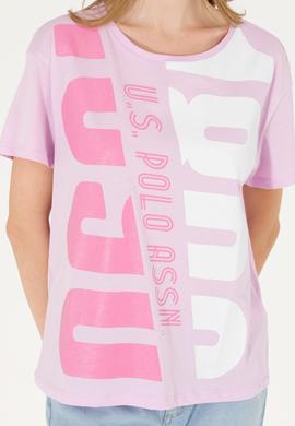 Kadın Manolya Bisiklet Yaka Tişört - 50262949006