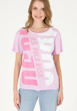 Kadın Manolya Bisiklet Yaka Tişört - 50262949006