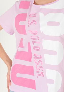 Kadın Manolya Bisiklet Yaka Tişört - 50262949006