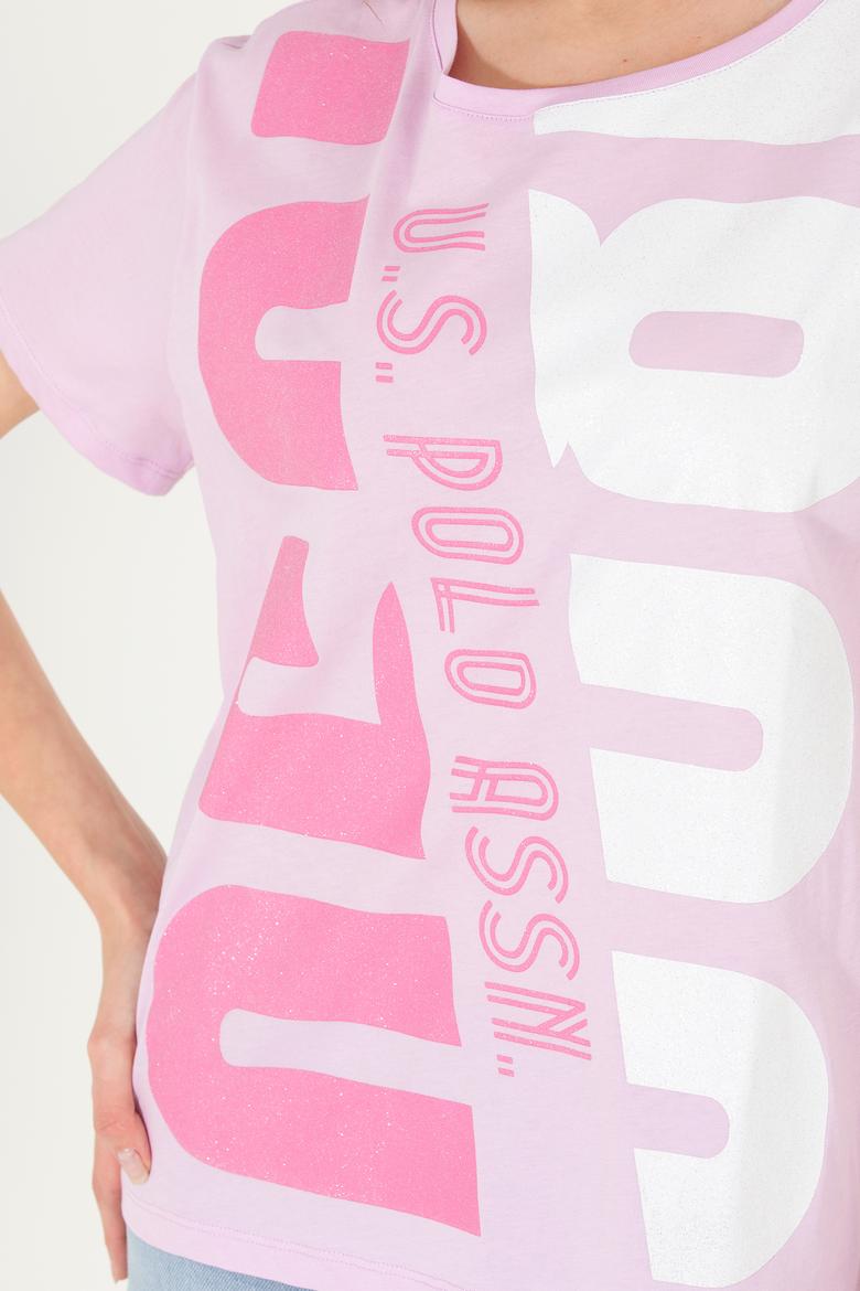 Kadın Manolya Bisiklet Yaka Tişört - 50262949006