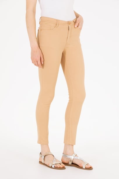 Kadın Camel Toothpick Fit Pantolon