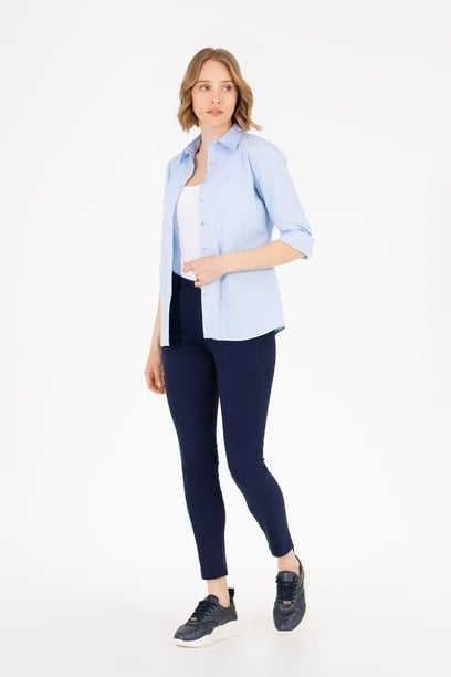 Kadın Lacivert Toothpick Fit Pantolon