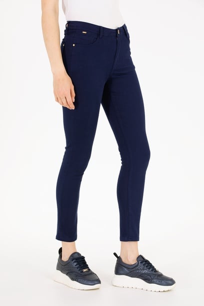 Kadın Lacivert Toothpick Fit Pantolon
