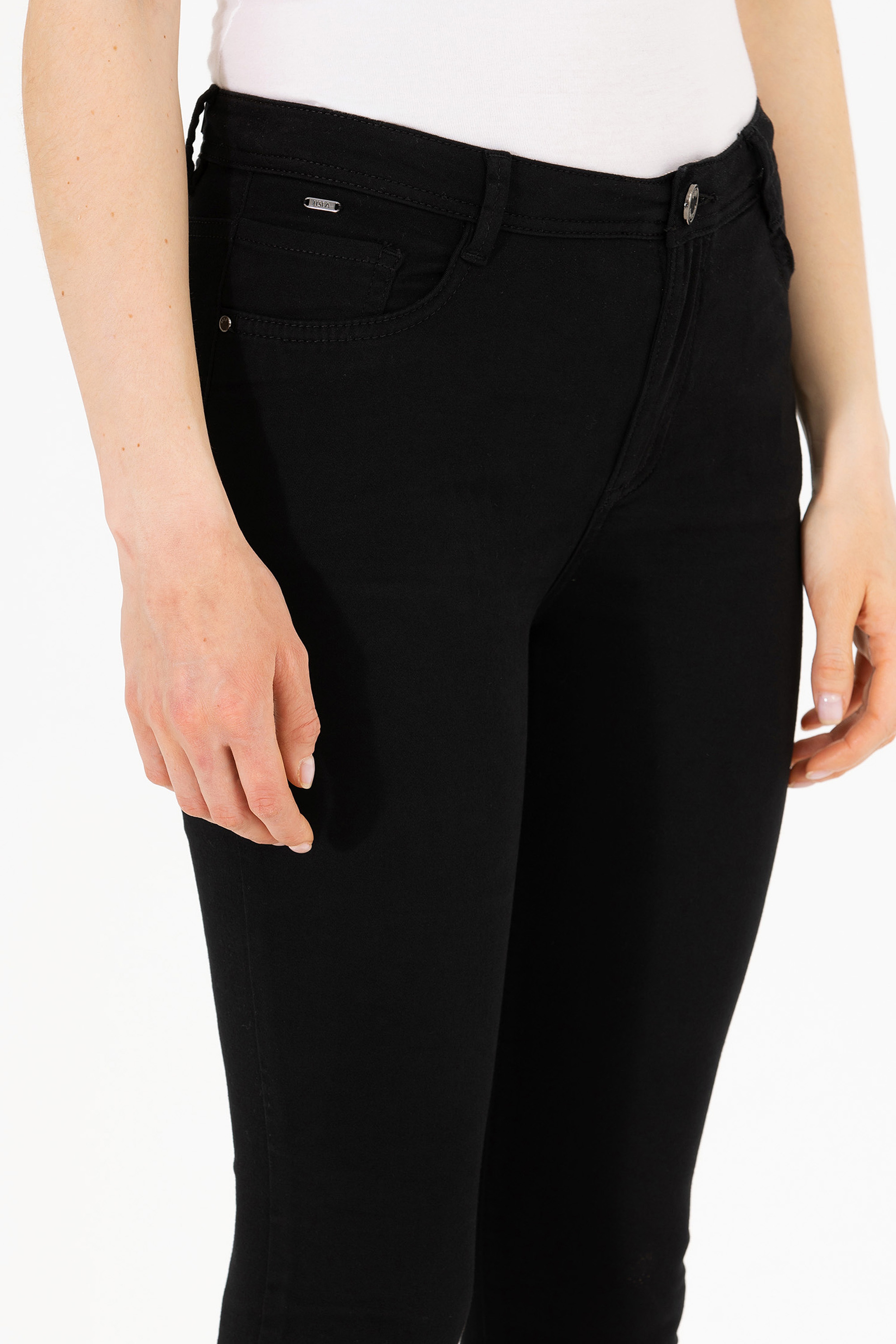 Kadın Siyah Toothpick Fit Pantolon