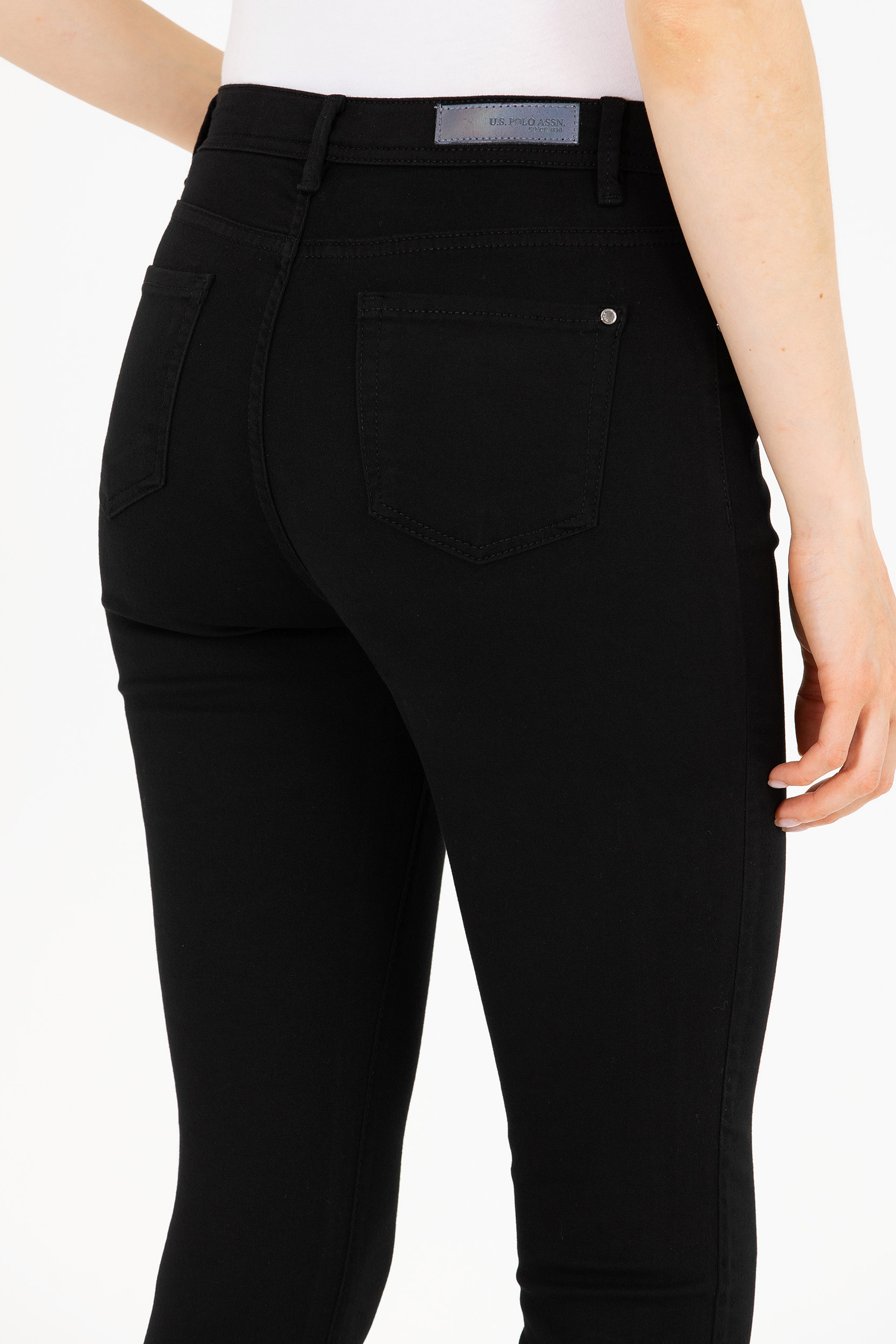 Kadın Siyah Toothpick Fit Pantolon - Image 7