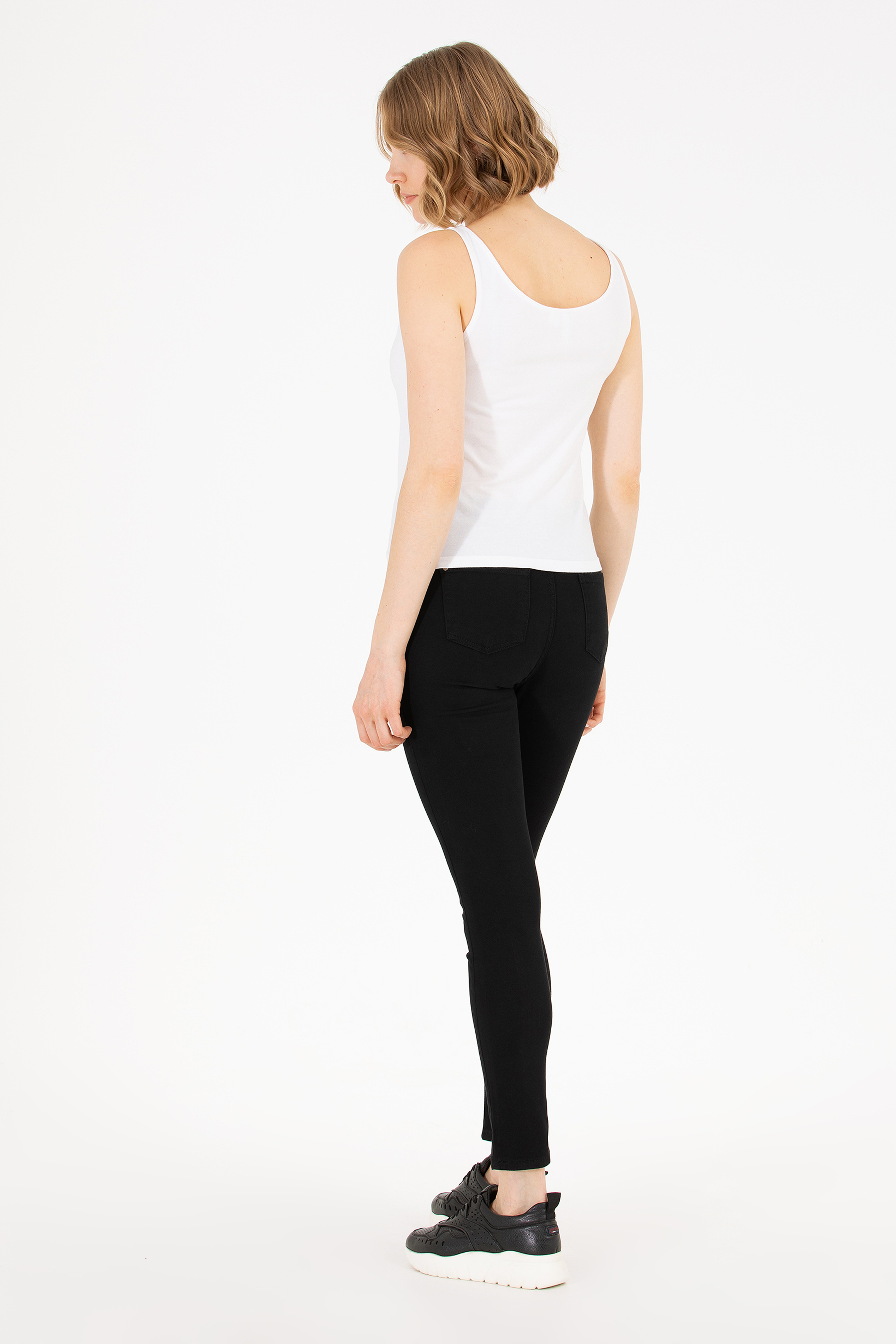 Kadın Siyah Toothpick Fit Pantolon