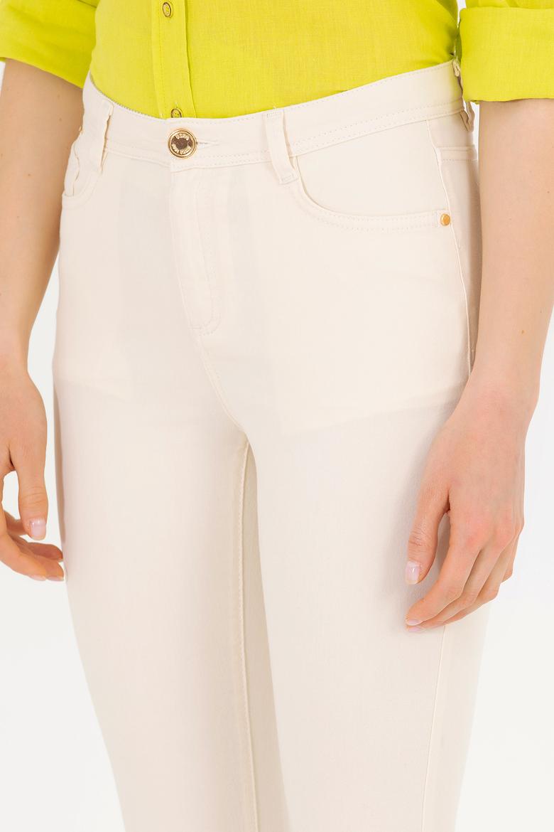 Kadın Krem Pantolon - 50263208039