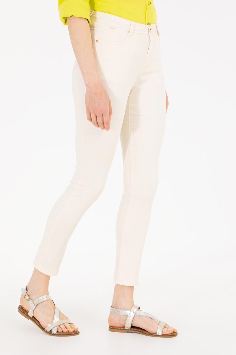 Kadın Krem Pantolon - 50263208039