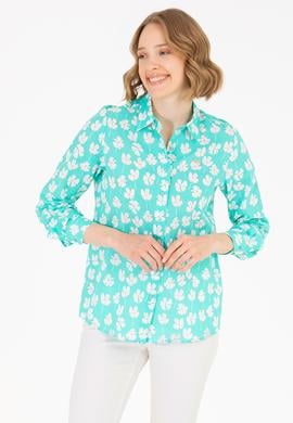 Kadın Mint Uzun Kollu Gömlek - 50263742010